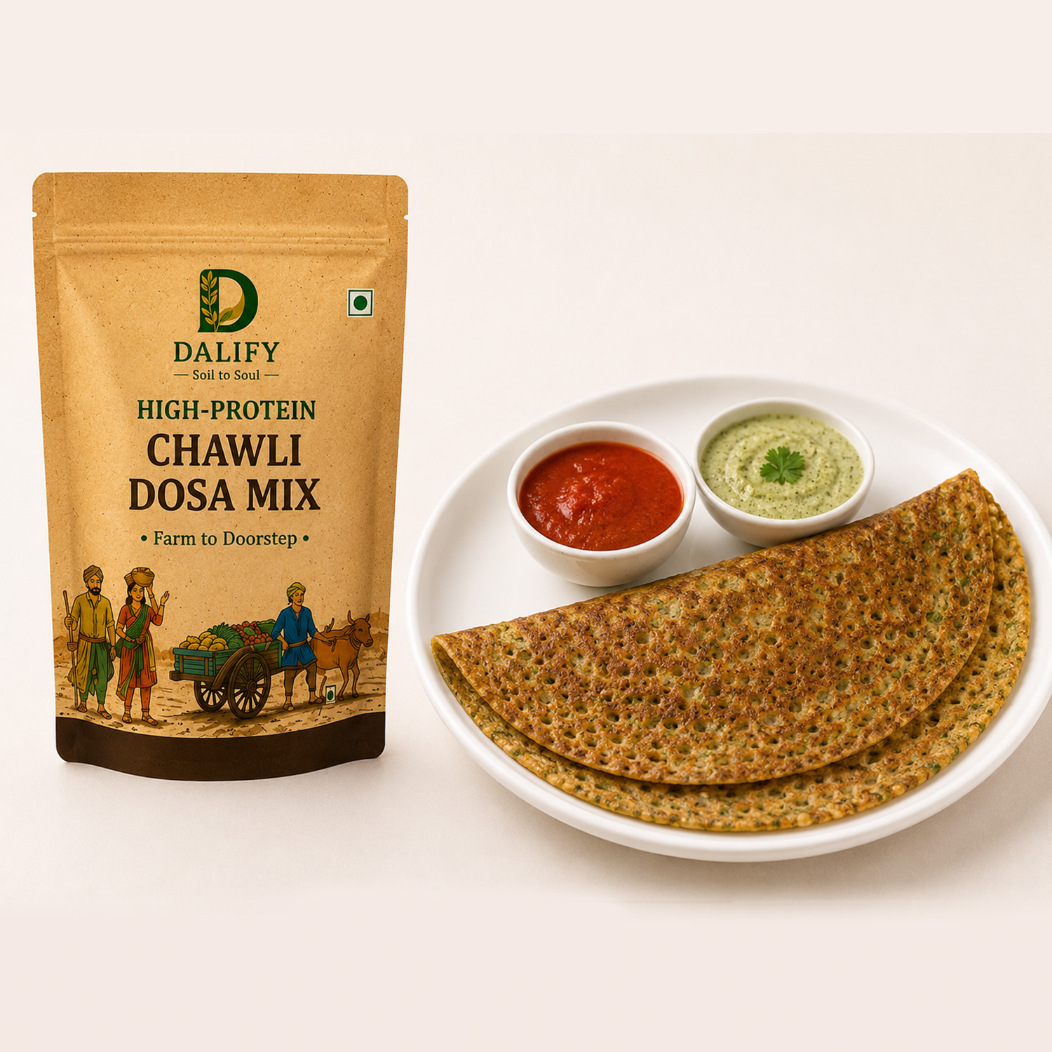 High Protein Chawli Dosa Mix