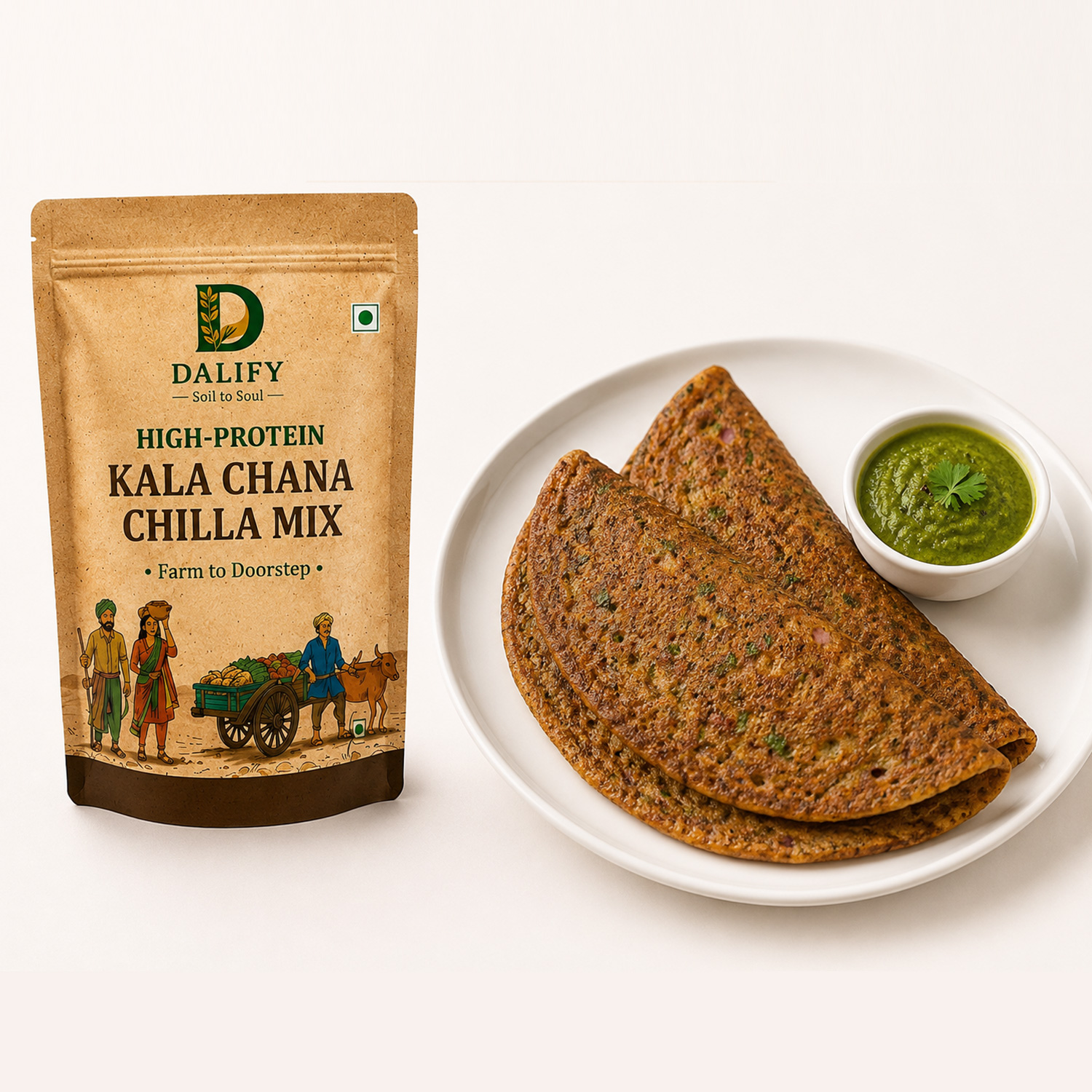 High Protein Kala Chana Chilla Mix