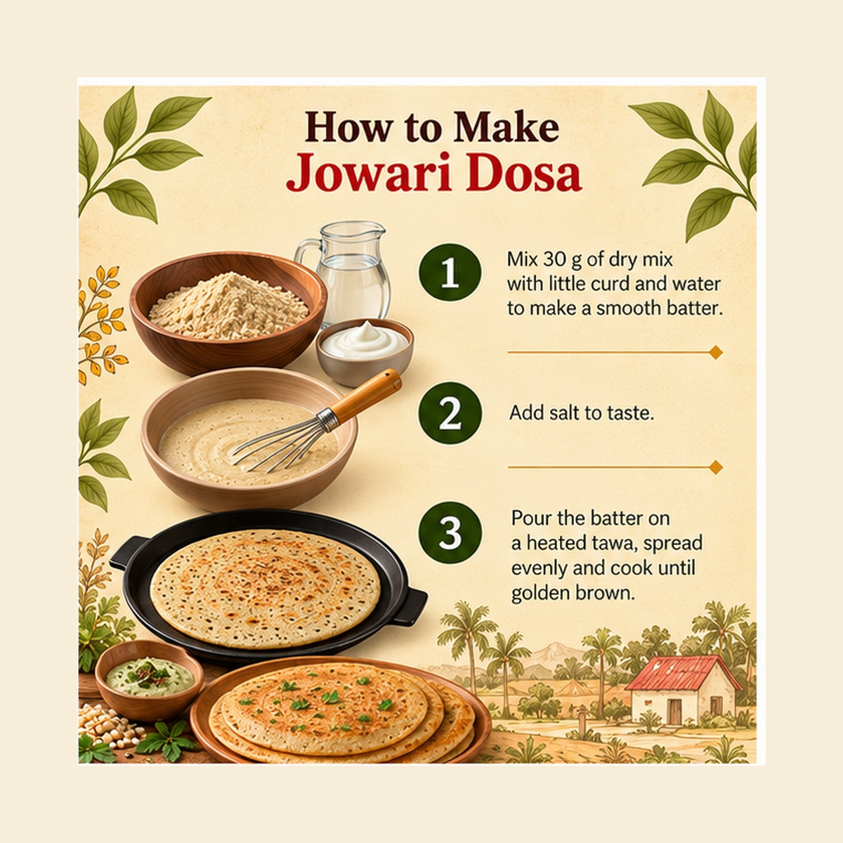 Gluten Free High Protein Jowari Dosa Mix