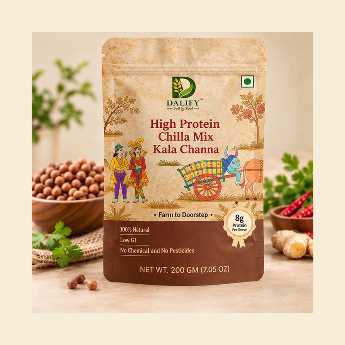 High Protein Kala Chana Chilla Mix