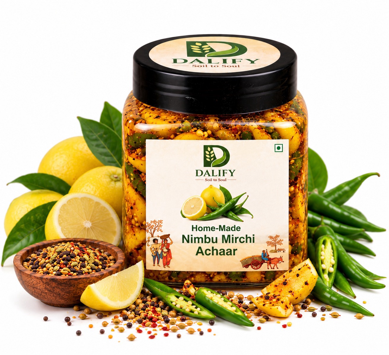 Nimbu Mirchi Achaar ( Lemon Chilli Pickle)