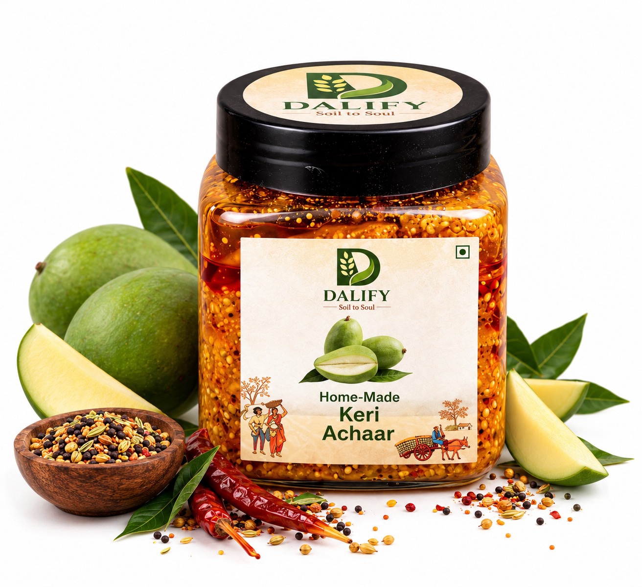 Keri Achaar (Raw Mango Pickle)