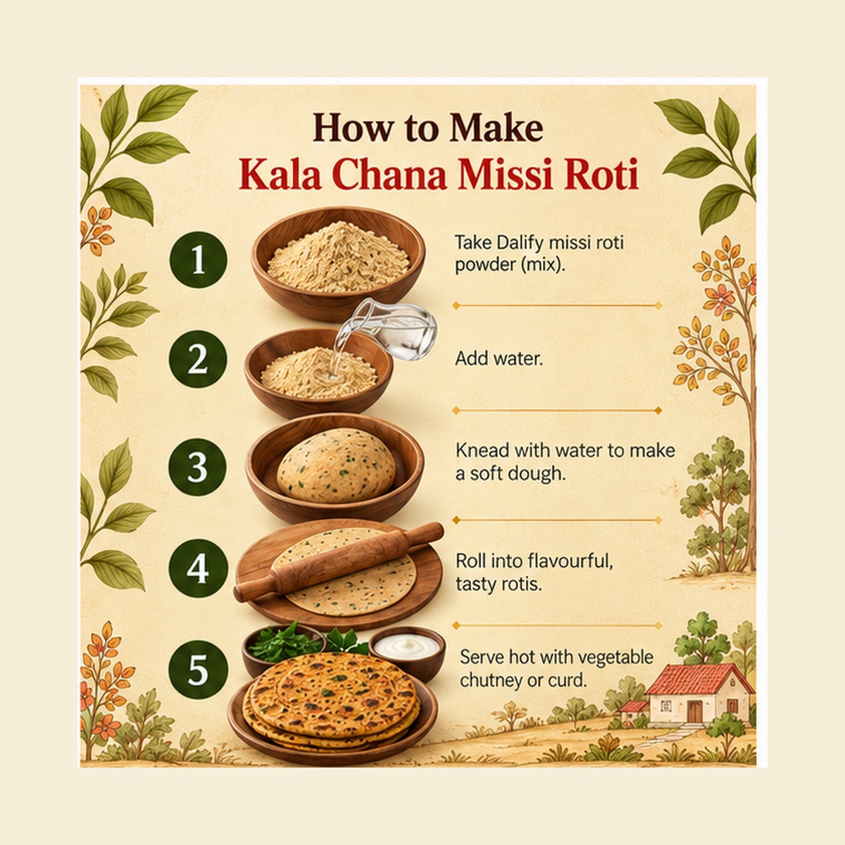 Kala Chana Powergrain Missi Roti