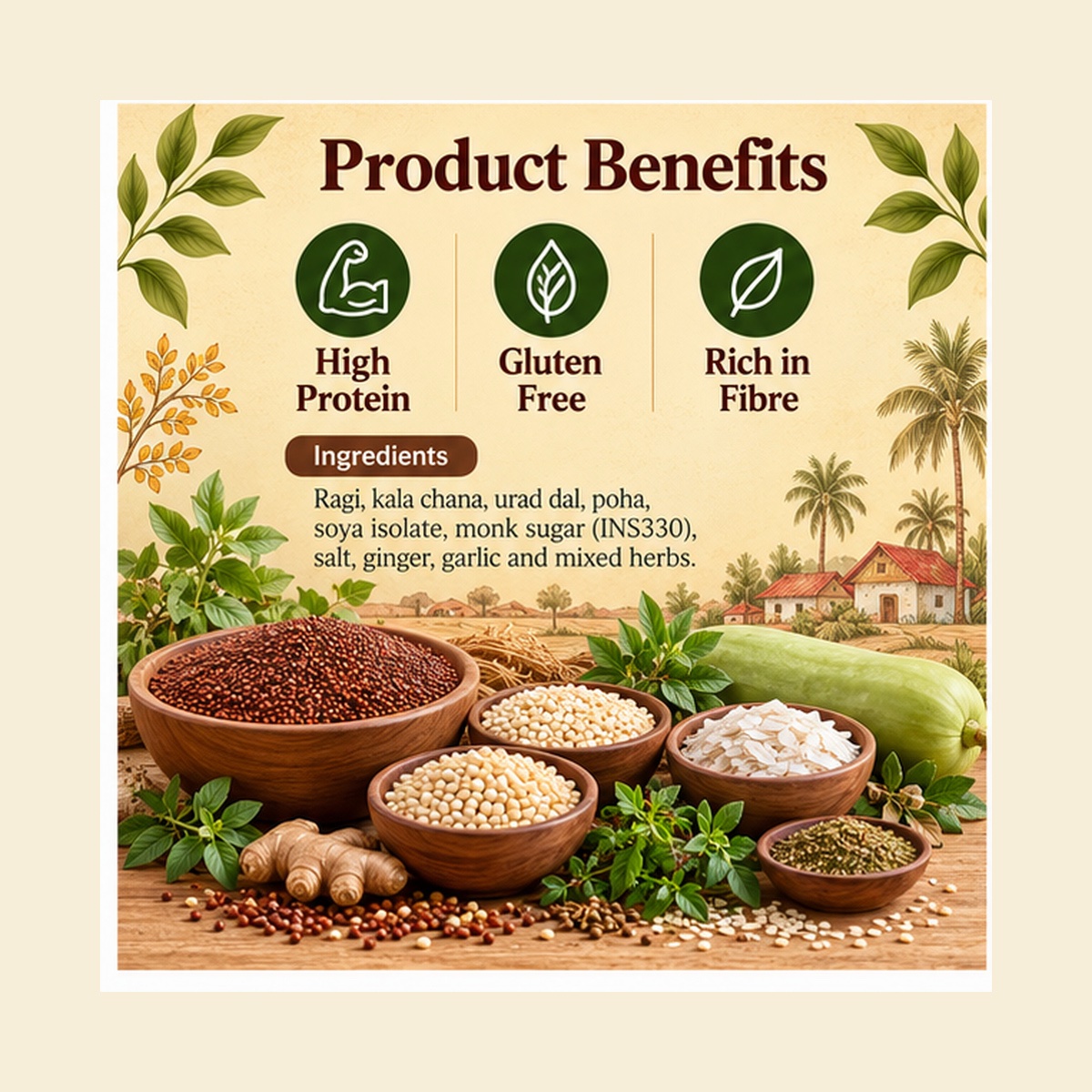 Gluten Free Ragi Handvo High Protein